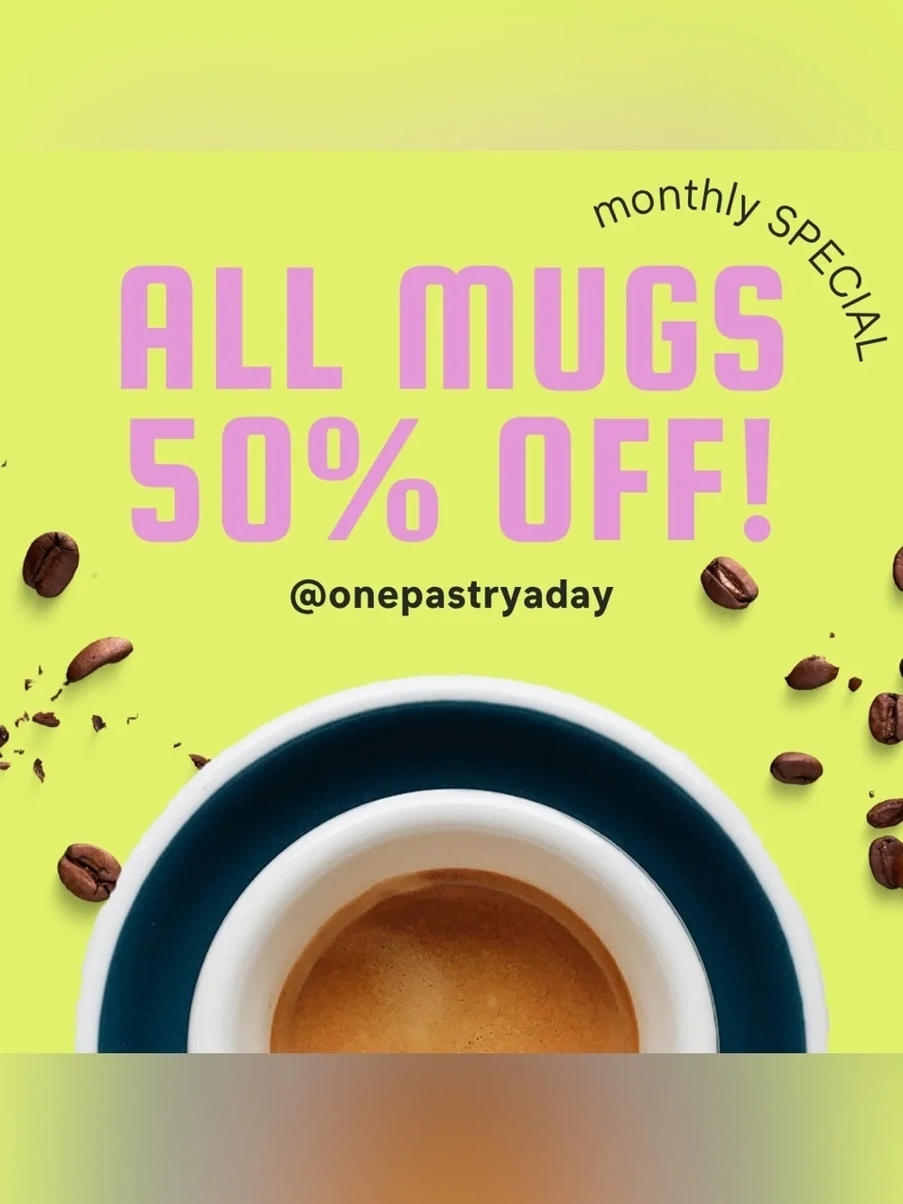 ☕️ SEPTEMBER SPECIAL! Get 50% Off ALL Mugs!! ☕️😋